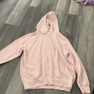 Nike light pink workout hoodie